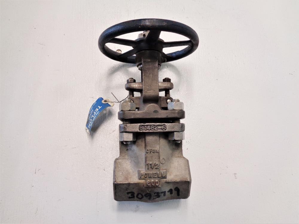 Powell 1-1/2" NPT 600# CF3M Gate Valve, Fig# 1972A